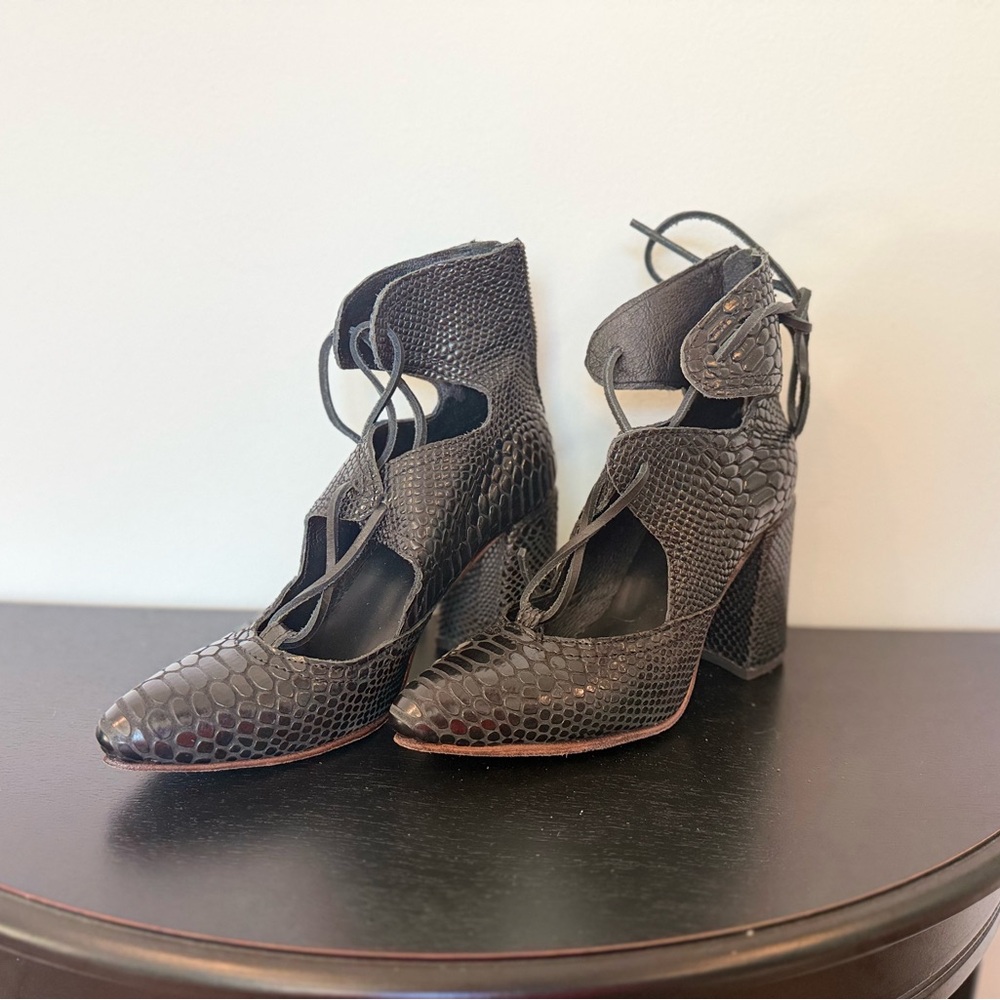 Freebird lace up heals
